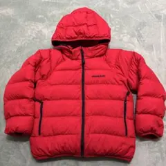 mont-bell 取り外し　フード付き　ダウンジャケット レッド