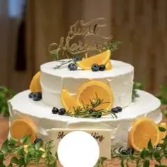 Just Married アクリルケーキトッパー
