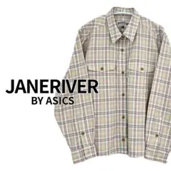 【美品】JANERIVER BY ASICS／ボリュームチェックシャツのサムネイル
