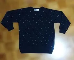 【未使用】ブラック 星柄 トレーナー M ラグランスリーブ しまむら