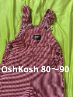 OshKosh 赤白ストライプオーバーオール80〜90のサムネイル