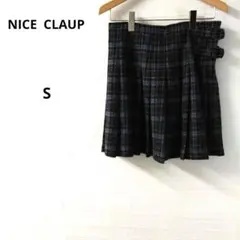 ナイスクラップ　 フレアスカート 　ミニ丈　チェック柄　スタイリッシュ　S