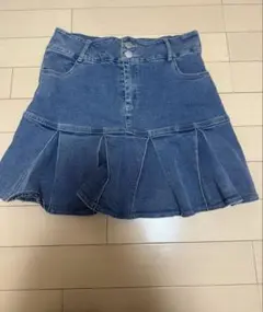デニムプリーツスカート