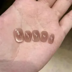 【新品未使用】ネイルチップ ヌードピンク マグネット ナチュラル　グラデーション