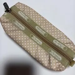 LeSportsac ポーチ ドット柄 ベージュ　ペンケース