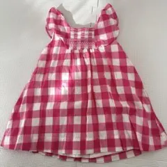 ベビーGAP ピンク チェック柄 ワンピース Aライン GAP 女の子