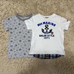 ミキハウス Tシャツ（110センチ）2枚セット まとめ売り