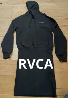 RVCA ブラック フード付 パーカーワンピースのサムネイル
