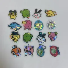 オーロラホログラムクリアシール　フレークシール　たまごっち　2種16枚おすそ分け