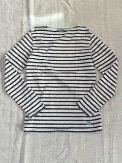 オーチバル トップス 長袖 Tシャツ グレー ホワイト サイズ2 ボートネック
