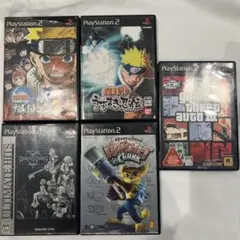 PS2 ソフト 5本セット NARUTO キングダムハーツ グランドセフトオート