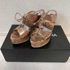 ドルチェ&ガッバーナ 23.5cm パイソン 36.5サンダルのサムネイル