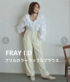 FRAY.ID フラワープリントギャザーフリルブラウス - メルカリ