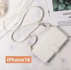 iPhone 16 手帳型ケース　ホワイト