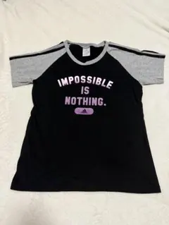 adidas 半袖Tシャツ ブラック OT（LL）ロゴ 英字 未使用に近いのサムネイル