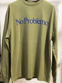 No Problemo ノープロブレモ　ロングスリーブTシャツ カーキ