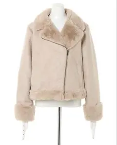INGNI ムートンライダースジャケット　ベージュ　Mサイズ
