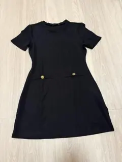 ZARA 半袖 ミニワンピース ブラックのサムネイル