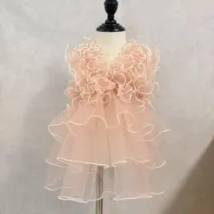 チュール被布【くすみブラウン×くすみオレンジ プレミアムタイプ