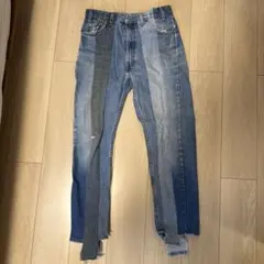 KINKY JEANS パッチワーク フレアデニムパンツ - メルカリ
