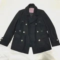 【美品】⭐️ブラック ダブルブレスト ピーコート⭐️
