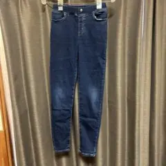 GU ダークブルー スキニーパンツ 150cm【u】