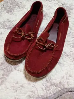 VANS モカシン スエード レッド 26.5cmのサムネイル