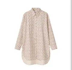 ユニクロ　イネス　オックスフォードプリントチュニック　M