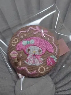 マイメロディ刺繍缶バッジ