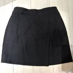 UNIQLO ウールブレンドミニスカート チェック柄　千鳥格子　ウエスト67cm