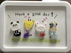 シーグラスアート 動物 パンダ キリン うさぎ うし