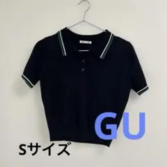 GU ネイビー 半袖ポロシャツ