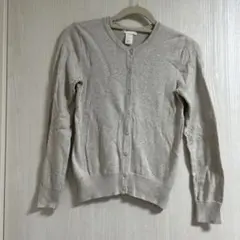 H&M BASIC クルーネック カーディガン ベージュ XS
