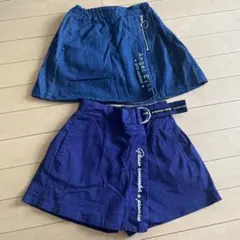 キュロットスカート　スカート2枚セット