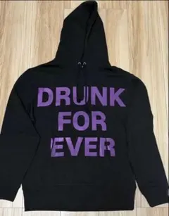 DRUNK FOR EVER 黒赤 パーカー Tシャツつけるよ - メルカリ