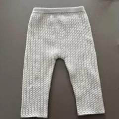 グレー ケーブル編み レギンス
