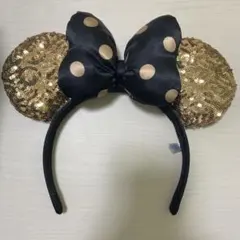 ミニー耳カチューシャ ゴールド・ブラック