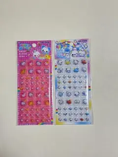 あわわちゃん&ハッピーマーチドロップブロックシールにせっと