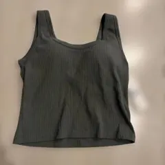 gu ブラフィールクロップド　バックオープン　タンクトップ