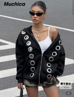 SHEIN 137016940 パーカー y2k