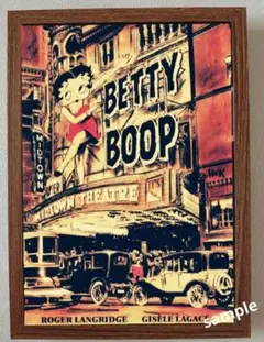 ベティちゃんBettyBoopポスターフレーム付き壁掛けレトロパロディ