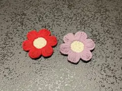 お花　ワッペン　刺繍