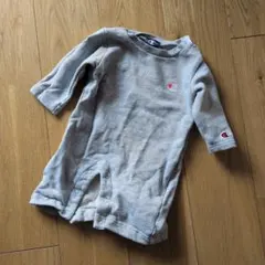 Champion グレー 長袖ロンパース 80