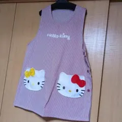 ハローキティ ストライプエプロン