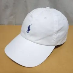 ポロ ラルフローレン POLO キャップ 白 ホワイト ポニー 古着