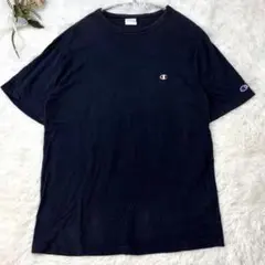 チャンピオン Tシャツ XL 黒 古着 オーバーサイズ ロゴ ストリート 半袖夏