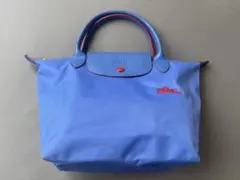 今61 LONGCHAMP ロンシャン ハンドバッグ ブルー レッド 難あり - メルカリ