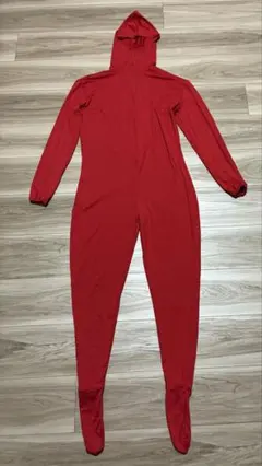 PURE ピュア　全身タイツ　ストレッチ 顔出し Mサイズ　レッド