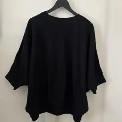 タックスライスワイドTシャツ　ブラック