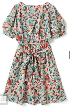 ★GRL★グレイル★花柄プリントバックオープンミニリボンワンピース★新品★